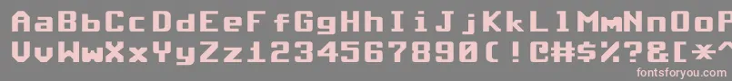 Commodore64Rounded Font – Pink Fonts on Gray Background