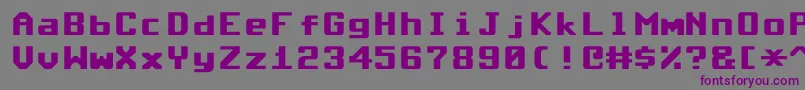 Commodore64Rounded Font – Purple Fonts on Gray Background