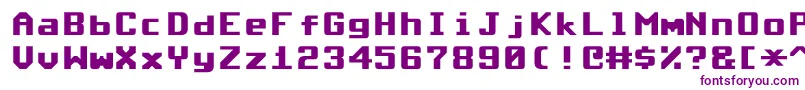 Czcionka Commodore64Rounded – fioletowe czcionki