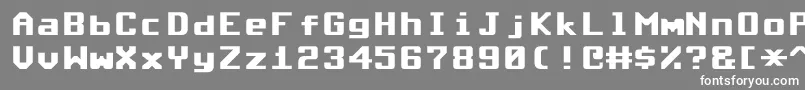フォントCommodore64Rounded – 灰色の背景に白い文字