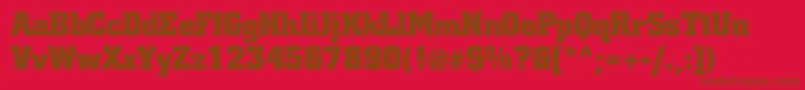 Coliseumultrablackc Font – Brown Fonts on Red Background