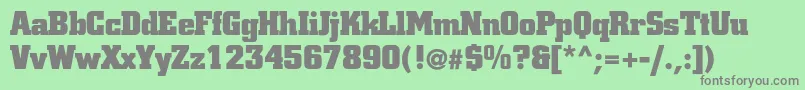 Coliseumultrablackc Font – Gray Fonts on Green Background