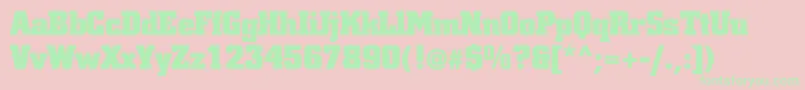 Coliseumultrablackc Font – Green Fonts on Pink Background