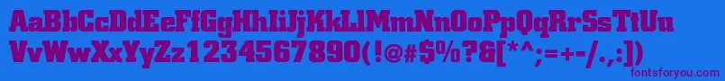 Coliseumultrablackc Font – Purple Fonts on Blue Background