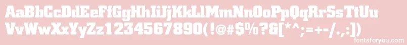 Coliseumultrablackc Font – White Fonts on Pink Background