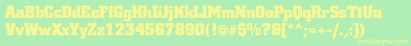 More about Coliseumultrablackc Font Coliseumultrablackc Font – Yellow Fonts on Green Background