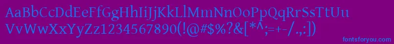 GentiumBasic Font – Blue Fonts on Purple Background