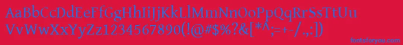 GentiumBasic Font – Blue Fonts on Red Background