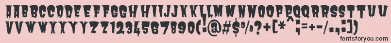 ButchermanRegular Font – Black Fonts on Pink Background