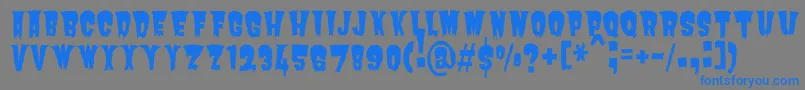 ButchermanRegular Font – Blue Fonts on Gray Background