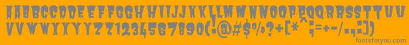 ButchermanRegular Font – Gray Fonts on Orange Background