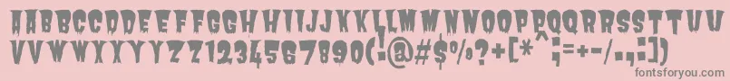 ButchermanRegular Font – Gray Fonts on Pink Background