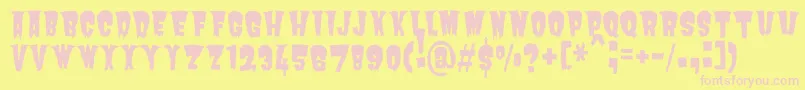 ButchermanRegular Font – Pink Fonts on Yellow Background