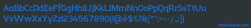 Шрифт CreativzooSerifV2.1 – синие шрифты на чёрном фоне