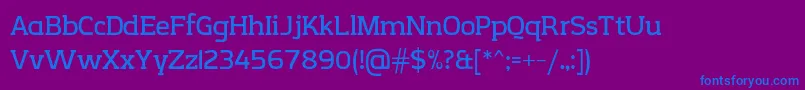 Шрифт CreativzooSerifV2.1 – синие шрифты на фиолетовом фоне