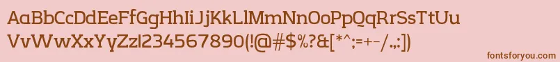 フォントCreativzooSerifV2.1 – ピンクの背景に茶色のフォント