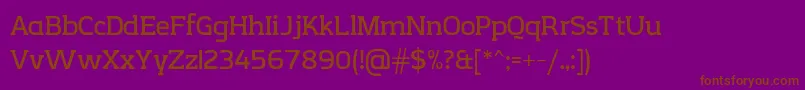 CreativzooSerifV2.1-fontti – ruskeat fontit violetilla taustalla