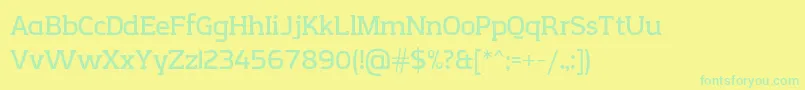CreativzooSerifV2.1-Schriftart – Grüne Schriften auf gelbem Hintergrund