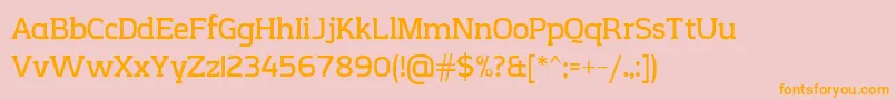 CreativzooSerifV2.1 Font – Orange Fonts on Pink Background