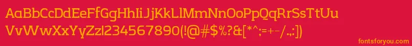 CreativzooSerifV2.1 Font – Orange Fonts on Red Background