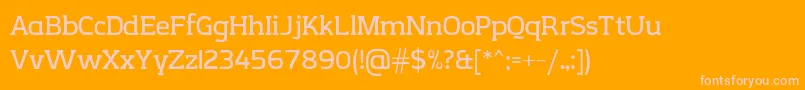 CreativzooSerifV2.1 Font – Pink Fonts on Orange Background