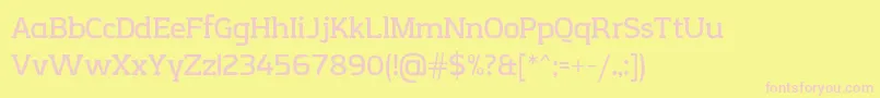 CreativzooSerifV2.1 Font – Pink Fonts on Yellow Background