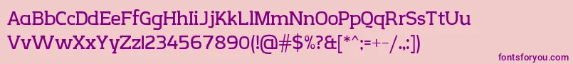 CreativzooSerifV2.1 Font – Purple Fonts on Pink Background