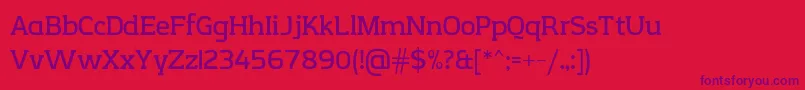 CreativzooSerifV2.1 Font – Purple Fonts on Red Background