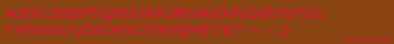 CreativzooSerifV2.1 Font – Red Fonts on Brown Background