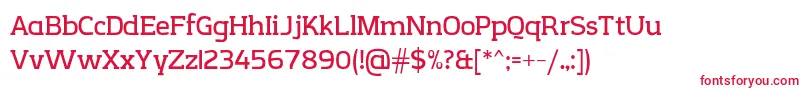 フォントCreativzooSerifV2.1 – 白い背景に赤い文字