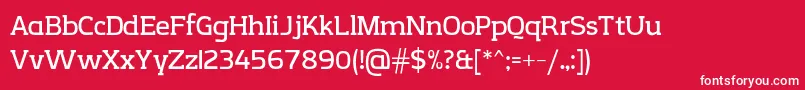 CreativzooSerifV2.1 Font – White Fonts on Red Background