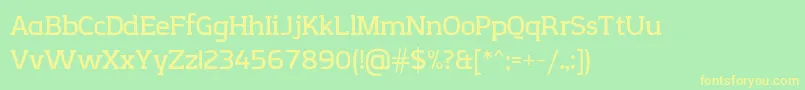 CreativzooSerifV2.1 Font – Yellow Fonts on Green Background