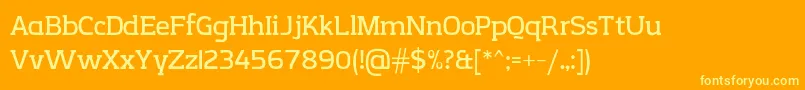 CreativzooSerifV2.1 Font – Yellow Fonts on Orange Background