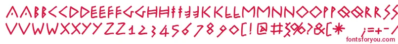 フォントRunikleinfreeform – 赤い文字