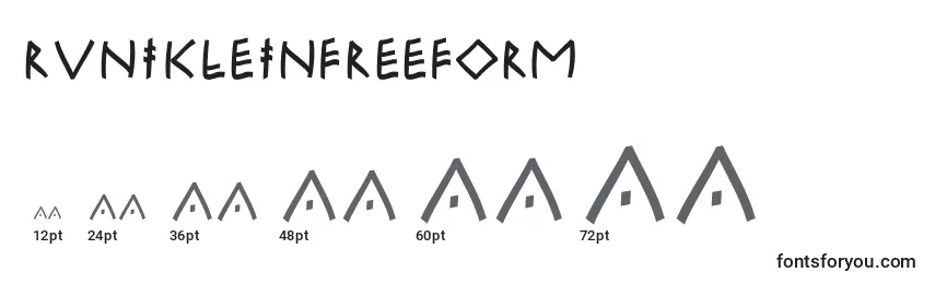 Размеры шрифта Runikleinfreeform