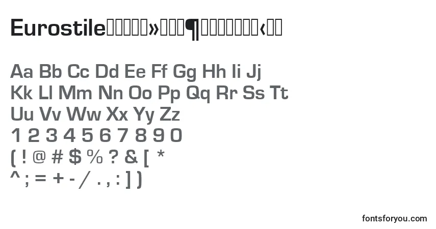 EurostileРџРѕР»СѓР¶РёСЂРЅС‹Р№ Font – alphabet, numbers, special characters