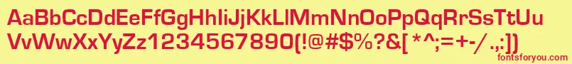 EurostileРџРѕР»СѓР¶РёСЂРЅС‹Р№ Font – Red Fonts on Yellow Background