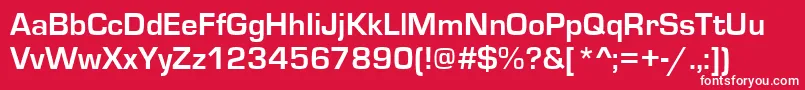 EurostileРџРѕР»СѓР¶РёСЂРЅС‹Р№ Font – White Fonts on Red Background