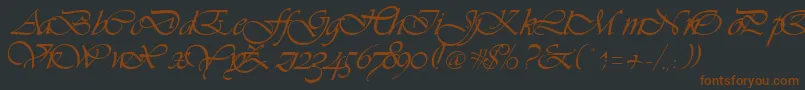 Vivienne Font – Brown Fonts on Black Background