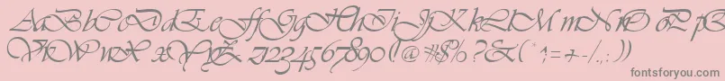 Vivienne Font – Gray Fonts on Pink Background