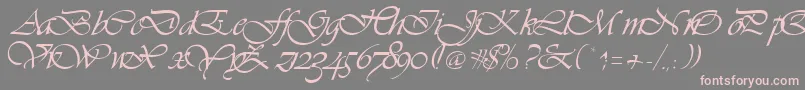 Vivienne Font – Pink Fonts on Gray Background
