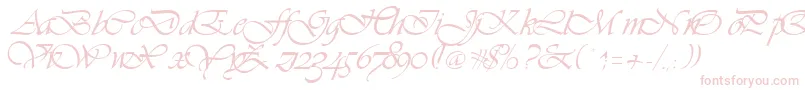 Vivienne Font – Pink Fonts on White Background