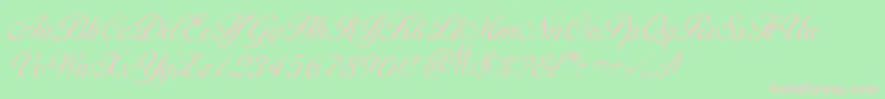 GeLarascript Font – Pink Fonts on Green Background