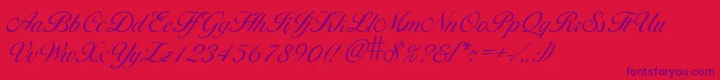 GeLarascript Font – Purple Fonts on Red Background