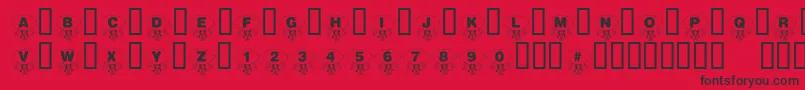KrFooball-Schriftart – Schwarze Schriften auf rotem Hintergrund