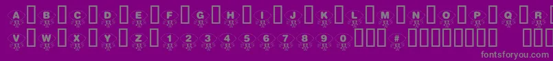 KrFooball-Schriftart – Graue Schriften auf violettem Hintergrund