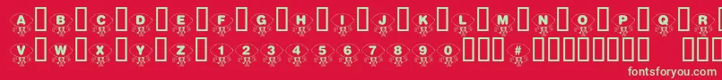 KrFooball Font – Green Fonts on Red Background