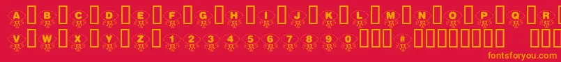 More about KrFooball Font KrFooball Font – Orange Fonts on Red Background
