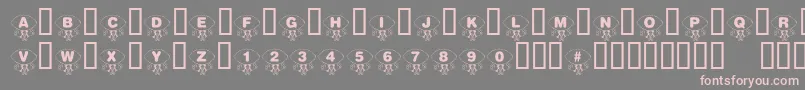 KrFooball Font – Pink Fonts on Gray Background