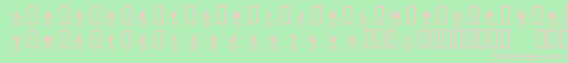 KrFooball Font – Pink Fonts on Green Background